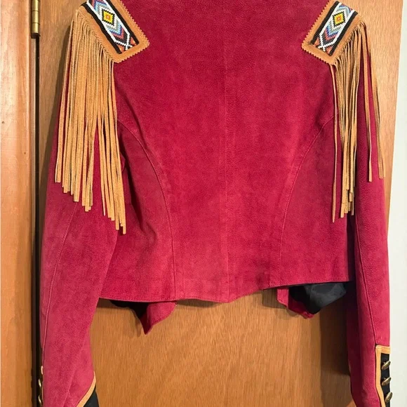 Women's Red Frontier Collection Leather Jacket - Picture 2 of 8